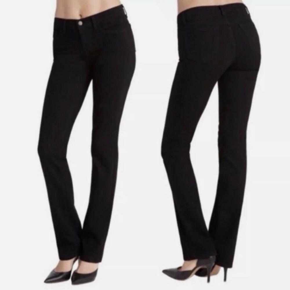 J BRAND Low-Rise Straight Leg Jeans in OP Jett
